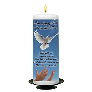 Customised Remembrance Candle - White Rose with Photo Thinking Of You